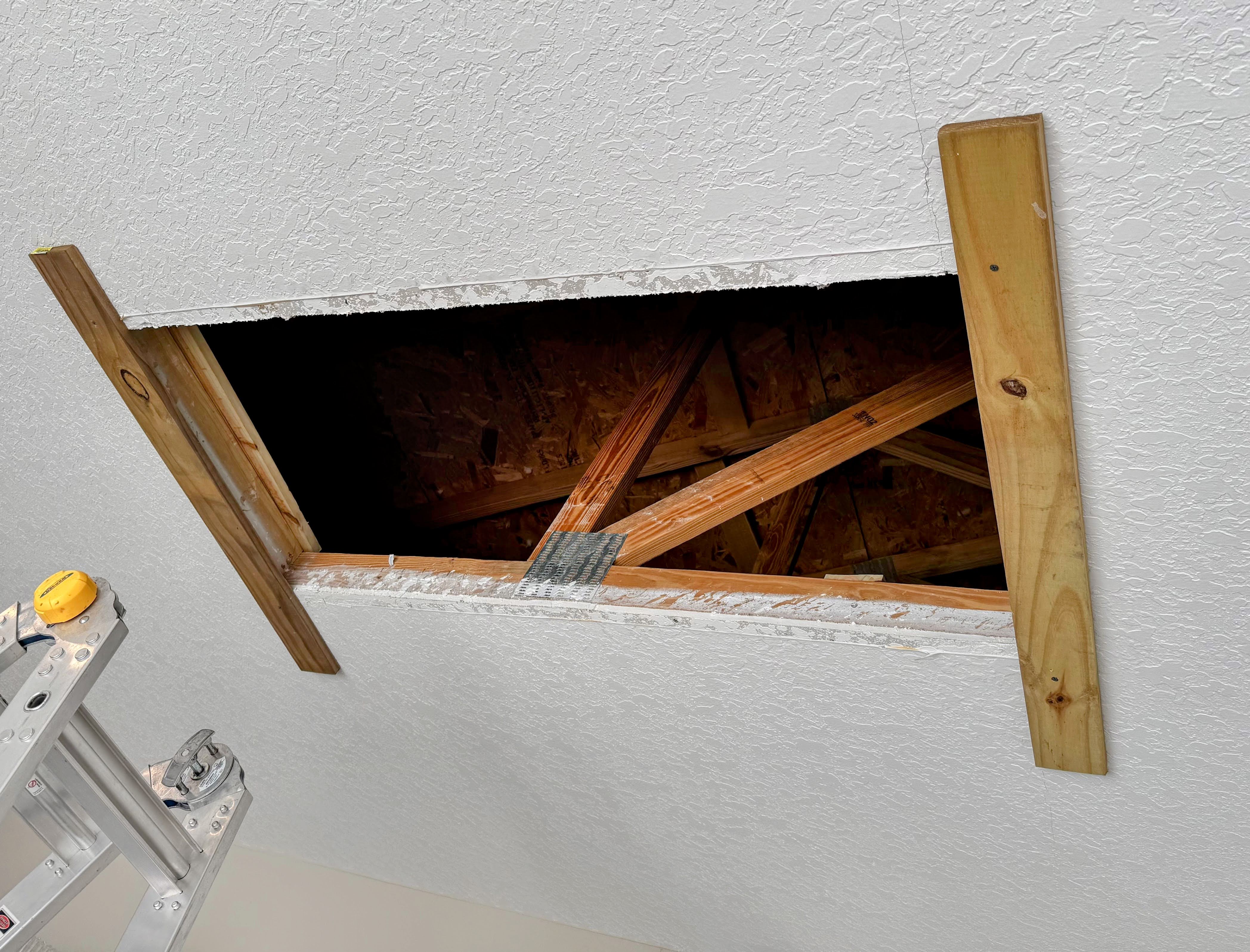 Attic Stairs Install - before